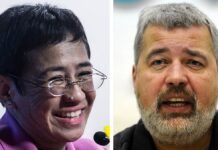 Jornalistas independentes da Rússia e Filipinas ganham prêmio Nobel da Paz