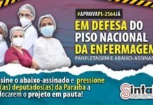 Sintab Paraiba faz abaixo-assinado para a PL-2564