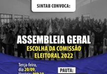 Sintab convoca servidores para Assembleia de escolha da comissão eleitoral 2022