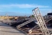 Estrutura do São João de Santa Rita-PB desaba às vésperas do início da festa