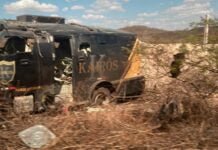 Bandidos explodem carro-forte em assalto na divisa entre Brejinho-PE e Teixeira-PB