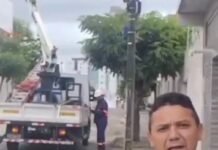 Janduy Ferreira fiscaliza troca de iluminação pública no bairro das Malvinas