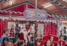 Em tarde festiva, CDL lança campanha Natal Premiado e inaugura Casa do Papai Noel