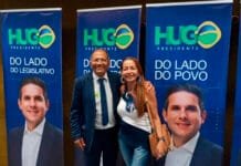 O casal Marinaldo e Aninha Cardoso foram a Brasília prestigiar Hugo Motta e Daniella Ribeiro