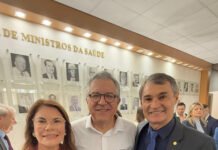 Romero Rodrigues e vereadora Fabiana Gomes se reúnem com ministro da Saúde para tratar de recursos para Campina Grande