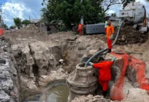 Cagepa denuncia que pela quinta vez obra de drenagem da Prefeitura danifica rede de esgoto em JP
