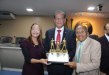 Aninha Cardoso e ex-vereador Marinaldo Cardoso participam de homenagem ao ministro Mauro Campbell Marques