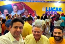 Pimentel Filho prestigia convenção governista e reafirma apoio a campanha de Lucas Ribeiro