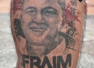 Apoiador de Efraim Filho chama atenção ao exibir tatuagem do candidato na perna