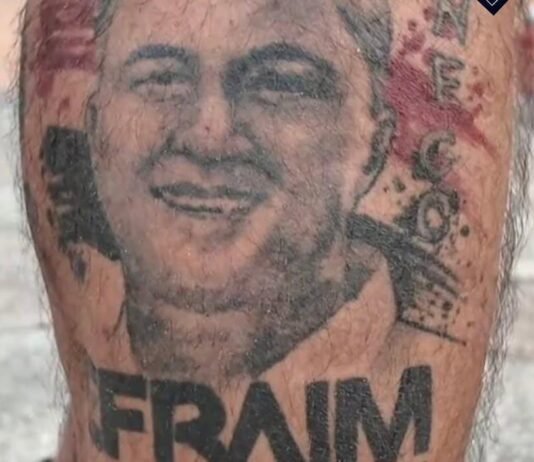 Apoiador de Efraim Filho chama atenção ao exibir tatuagem do candidato na perna