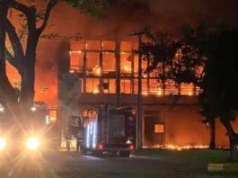 UFPB presta apoio à UFPE após incêndio atingir prédio com laboratórios