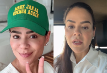 Ex-primeira dama de Pato se desculpa após usar boné que insulta janja